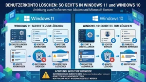 Benutzerkonto löschen: So geht’s in Windows 11 und Windows 10