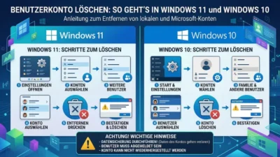 Benutzerkonto löschen: So geht’s in Windows 11 und Windows 10