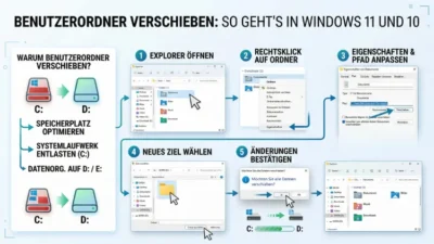 Benutzerordner verschieben: So geht’s in Windows 11 und 10
