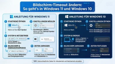 Bildschirm-Timeout ändern: So geht’s in Windows 11 und Windows 10