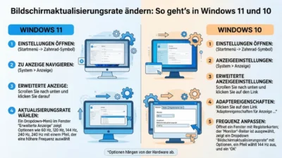 Bildschirmaktualisierungsrate ändern: So geht’s in Windows 11 und 10