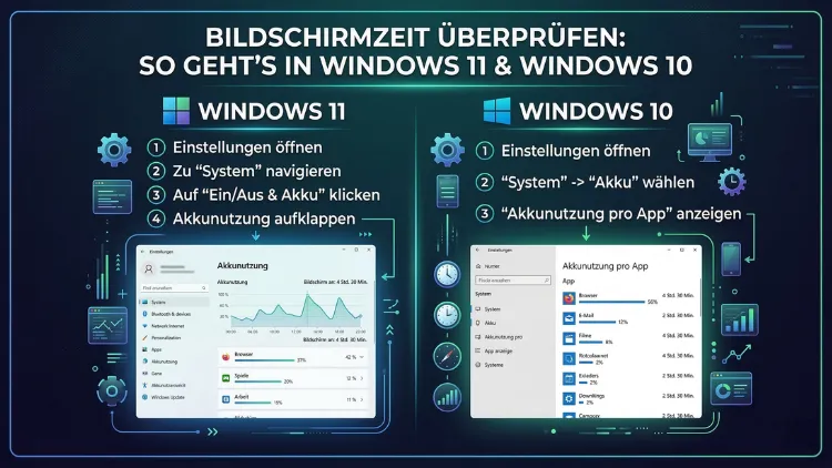 Bildschirmzeit überprüfen: So geht’s in Windows 11 und Windows 10