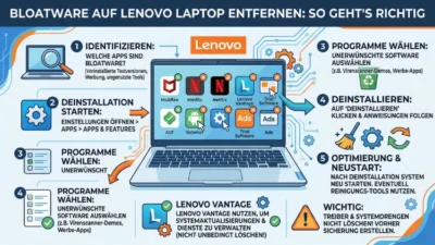 Bloatware auf Lenovo Laptop entfernen: So geht’s richtig