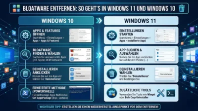 Bloatware entfernen: So geht’s in Windows 11 und Windows 10