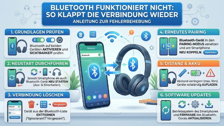 Bluetooth funktioniert nicht: So klappt die Verbindung wieder