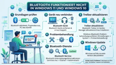 Bluetooth funktioniert nicht in Windows 11 und 10: So geht es wieder