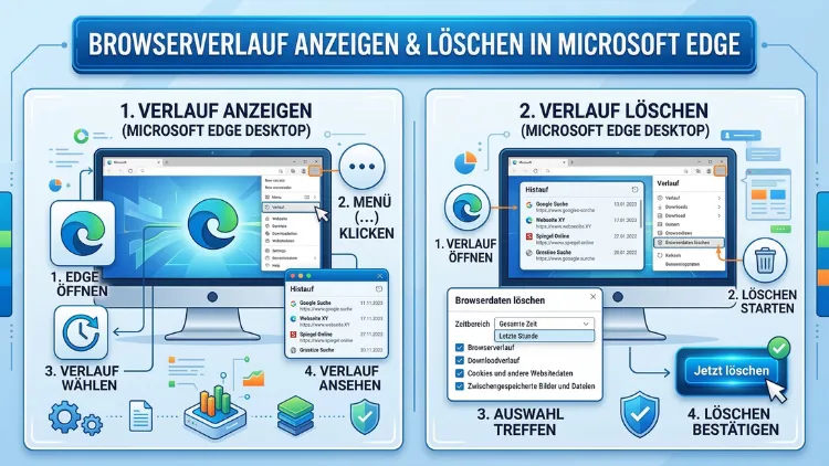 Browserverlauf anzeigen und löschen: So geht’s in Microsoft Edge