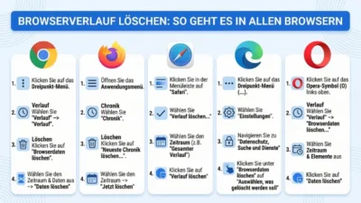 Browserverlauf löschen: So geht es in allen Browsern