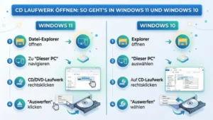 CD Laufwerk öffnen: So geht’s in Windows 11 und Windows 10