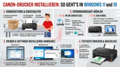 Canon-Drucker installieren: So geht’s in Windows 11 und 10