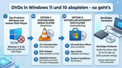 DVDs in Windows 11 und 10 abspielen – so geht’s