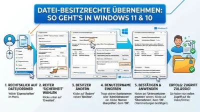 Datei Besitzrechte übernehmen: So geht’s in Windows 11 und 10