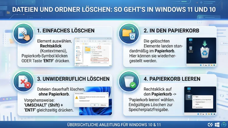 Dateien und Ordner löschen: So geht’s in Windows 11 und 10