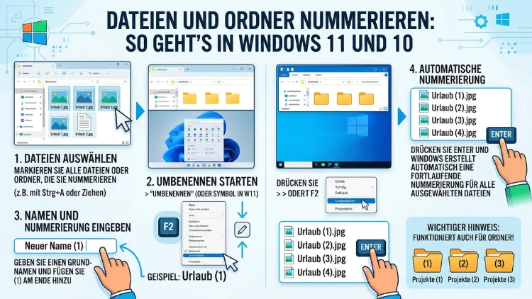 Dateien und Ordner nummerieren: So geht’s in Windows 11 und 10