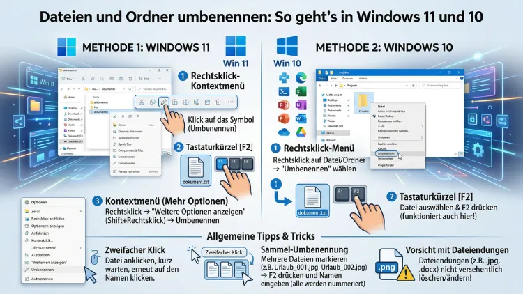 Dateien und Ordner umbenennen: So geht’s in Windows 11 und 10