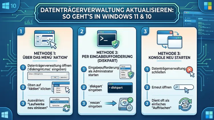 Datenträgerverwaltung aktualisieren: So geht’s in Windows 11 und 10