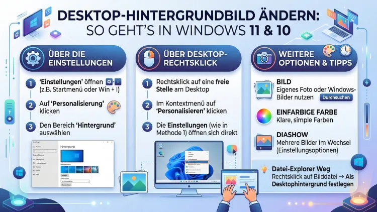 Desktop-Hintergrundbild ändern: So geht’s in Windows 11 und 10