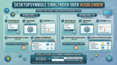 Desktopsymbole einblenden, ausblenden: So geht’s in Windows 11 und 10