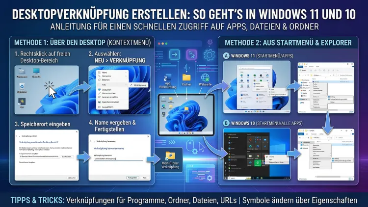 Desktopverknüpfung erstellen: So geht’s in Windows 11 und 10