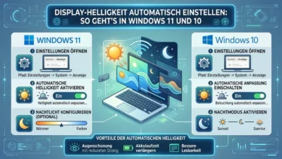 Display-Helligkeit automatisch einstellen: So geht’s in Windows 11 und 10