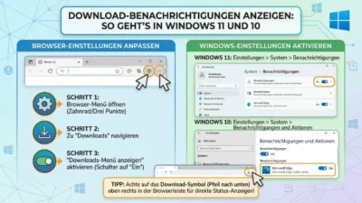 Download-Benachrichtigungen anzeigen: So geht’s in Windows 11 und 10
