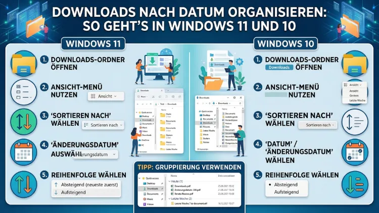 Downloads nach Datum organisieren: So geht’s in Windows 11 und 10