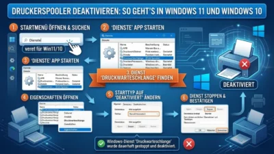 Druckerspooler deaktivieren: So geht’s in Windows 11 und Windows 10