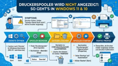 Druckerspooler wird nicht angezeigt: So geht’s in Windows 11 und 10