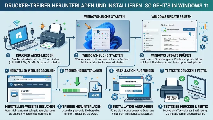 Druckertreiber herunterladen und installieren: So geht’s in Windows 11