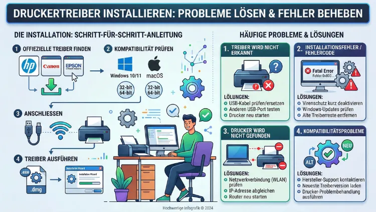 Druckertreiber installieren: Probleme lösen & Fehler beheben