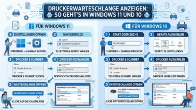 Druckerwarteschlange anzeigen: So geht’s in Windows 11 und 10