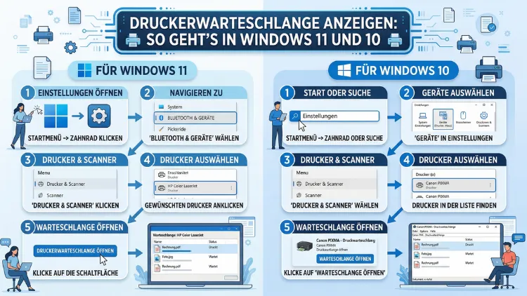 Druckerwarteschlange anzeigen: So geht’s in Windows 11 und 10