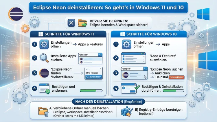Eclipse Neon deinstallieren: So geht’s in Windows 11 und 10