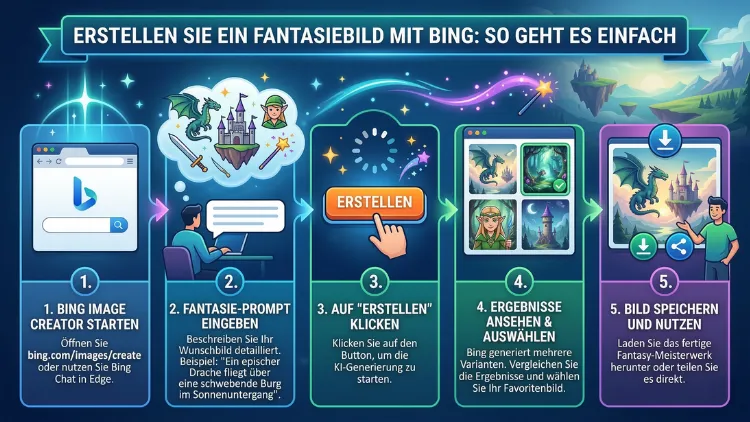 Erstellen Sie ein Fantasiebild mit Bing: So geht es einfach