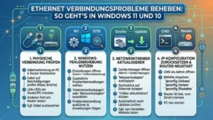 Ethernet Verbindungsprobleme beheben: So geht’s in Windows 11 und 10