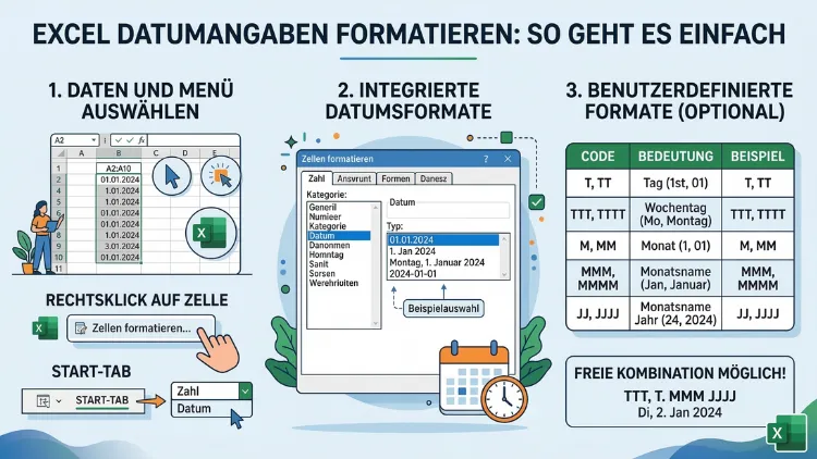Excel Datumsangaben formatieren: So geht es einfach