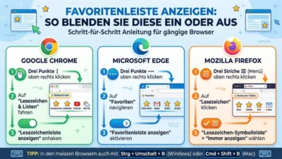 Favoritenleiste anzeigen: So blenden Sie diese ein oder aus