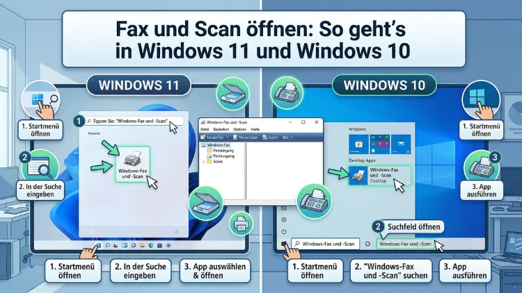 Fax und Scan öffnen: So geht’s in Windows 11 und Windows 10