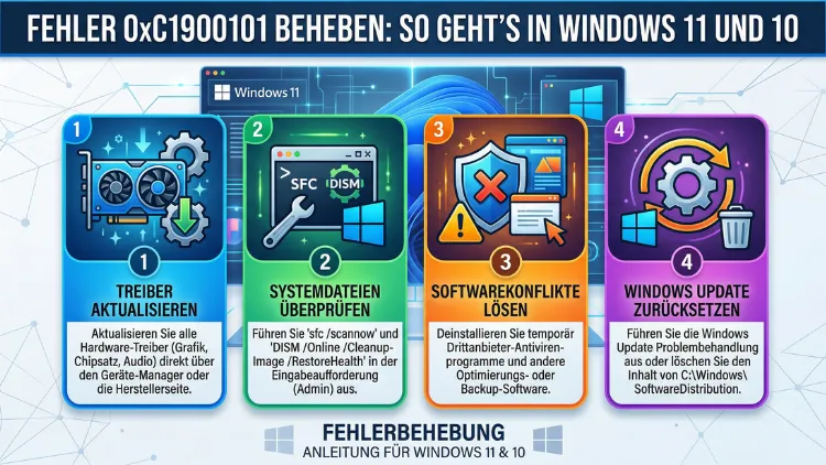 Fehler 0xc1900101 beheben: So geht’s in Windows 11 und 10