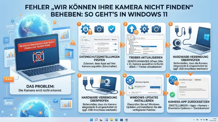 Fehler „Wir können Ihre Kamera nicht finden“ beheben: So geht’s in Windows 11