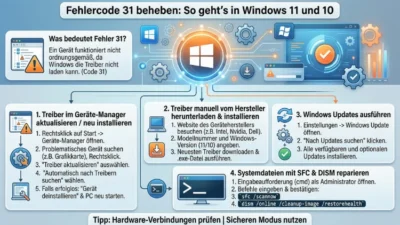Fehlercode 31 beheben: So geht’s in Windows 11 und 10