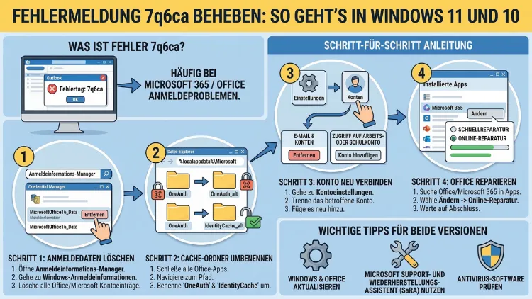 Fehlermeldung 7q6ca beheben: So geht’s in Windows 11 und 10