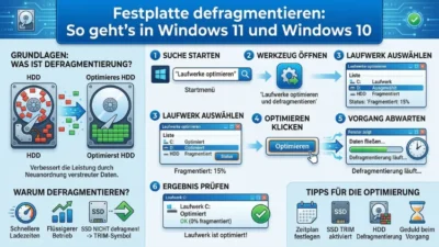 Festplatte defragmentieren: So geht’s in Windows 11 und Windows 10