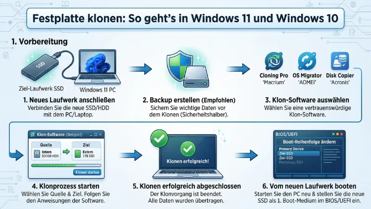Festplatte klonen: So geht’s in Windows 11 und Windows 10