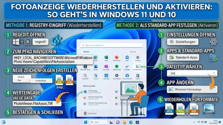 Fotoanzeige wiederherstellen und aktivieren: So geht’s in Windows 11 und 10