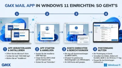 GMX Mail App in Windows 11 einrichten: So geht’s
