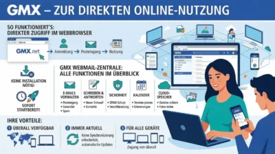 GMX: So gehen Sie zur direkten Online-Nutzung
