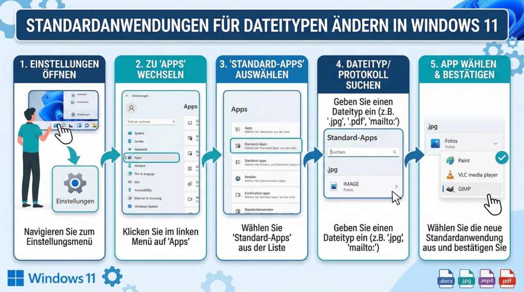 Standardanwendungen für Dateitypen ändern: So geht’s in Windows 11