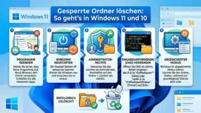 Gesperrte Ordner löschen: So geht’s in Windows 11 und 10