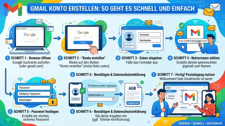 Gmail Konto erstellen: So geht es schnell und einfach